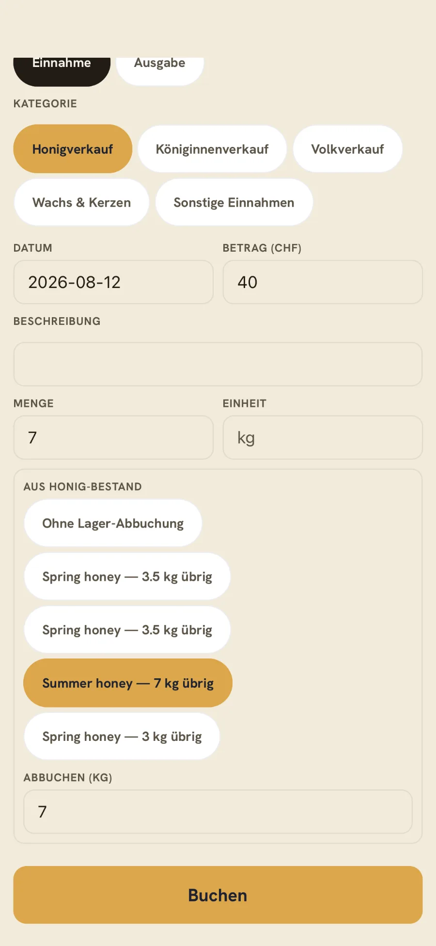 Beeond: Ernte, Lager und Verkauf